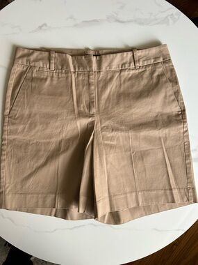 Talbots Women's Khaki Tailored Bermuda Shorts